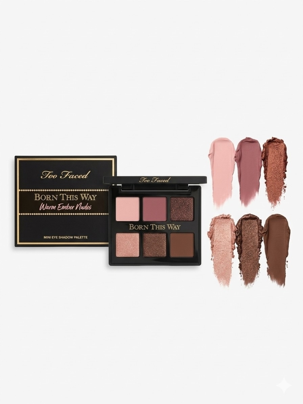 Too Faced Born This Way Warm Ember Nudes Mini Eyeshadow Palette - Rose & Bronze